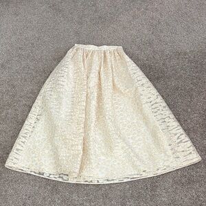 Elegant Cream Maxi Skirt